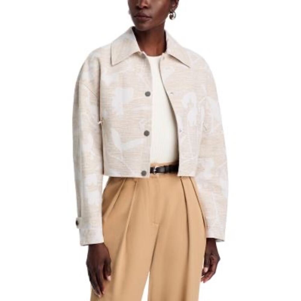 NEW BOSS Jarlota Jacquard Beige Jacket Size 10
